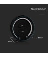 Touch dimmer voor LED strips, zwart - Draadloos, batterijgevoed, voor 12V/24V, wandmontage