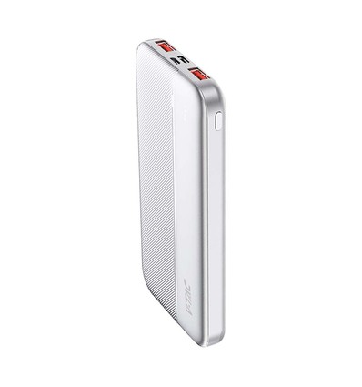 Powerbank 10000mAh, 22.5W - Ultra slim, aluminium, blanc, fast charger