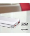 Powerbank 10000mAh, 22.5W - Ultra slim, aluminium, blanc, fast charger