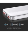 10000mAh Powerbank, 22.5W - Ultra slim, aluminium, vit, fast charger