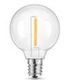 E14 1W LED kogellamp - G40, filament, helder glas