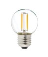 E27 2W LED kogellamp - G40, filament, helder glas