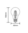 E27 6W dimbare LED-lamp - Filament LED, A60