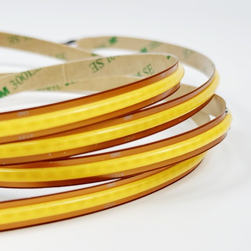 Ruban LED 5m 10W/m FreeCut COB Blanc chaud - 12V DC, sans distance de coupe