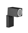 Applique murale GU10 avec tête orientable - IP44 extérieur, noir, aluminium, sans source lumineuse