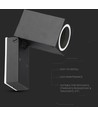 GU10 vegglampe med justerbart hode - IP44 utendørs, sort, aluminium, uten lyskilde