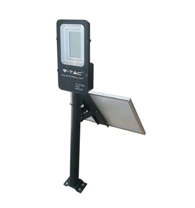 50W Solara LED gatelampe med solcelle - 4000lm, IP65, 4000K, inkl. fjernkontroll og batteri