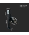 Lampadaire LED Solara 50W avec panneau solaire - 4000lm, IP65, 4000K, avec télécommande et batterie