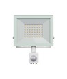 50W breedstraler met sensor - IP44, wit, werklamp, PIR-sensor