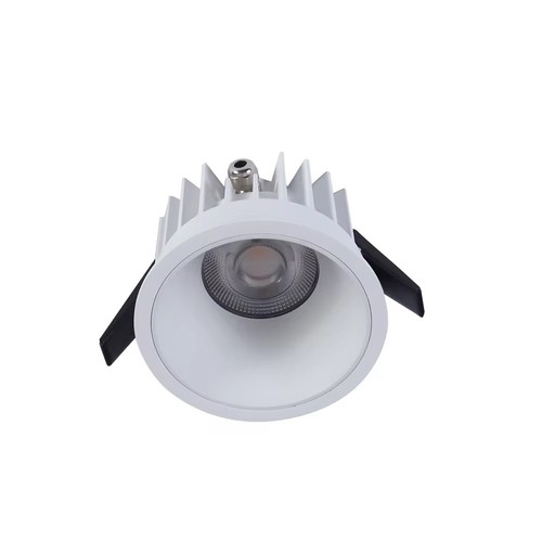 10W Ø8,5cm innfellingsspot dimbar RA99 - IP54, hull: Ø7,5 cm, mål: Ø8,5 cm, hvit kant