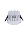 Spot encastrable 10W Ø8,5cm dimmable RA99 - IP54, perçage : Ø7,5 cm, dimensions : Ø8,5 cm, bord blanc