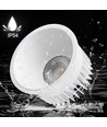 10W Ø8,5cm infälld spotlight dimbar RA99 - IP54, hål: Ø7,5 cm, mått: Ø8,5 cm, vit kant