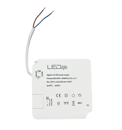 150W / 24V DC Zigbee voeding - 6.25A, IP20 binnenshuis, Hue compatibel