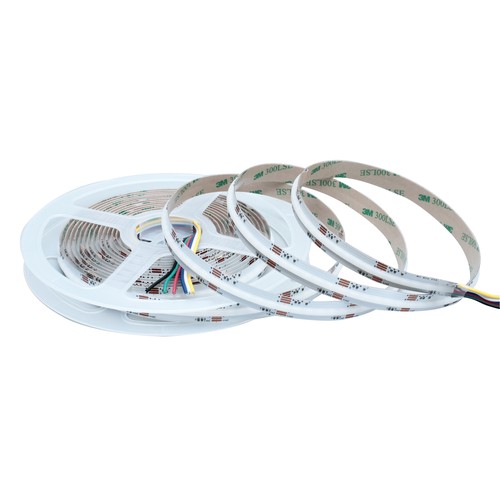Ruban LED COB 10m 21W/m RGB+CCT - 24V DC, IP20, 840 LED par mètre, COB LED