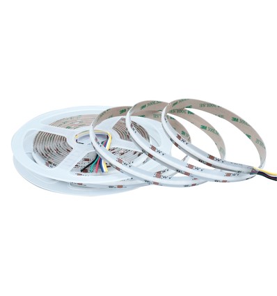 Ruban LED COB 10m 21W/m RGB+CCT - 24V DC, IP20, 840 LED par mètre, COB LED