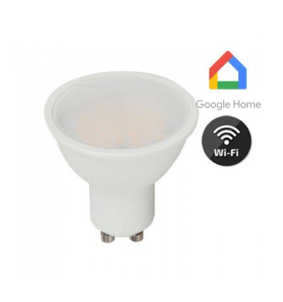 Ampoule LED V-Tac 5W Smart Home - Tuya/Smart Life, compatible Google Home, Alexa et smartphones, Spot GU10