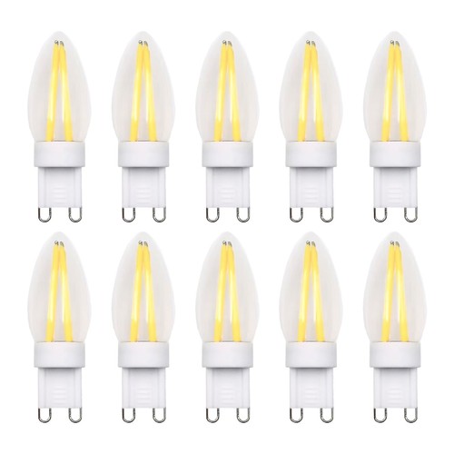 Lot de 10 ampoules G9 2W dimmables - 2700K, LED à filament