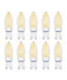 Lot de 10 ampoules G9 2W dimmables - 2700K, LED à filament