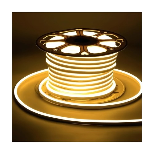 9W per meter Varmvit 8x16 CLIP-ON Neon Flex LED - 230V, IP67