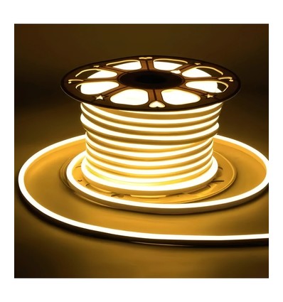 9W per meter Warm wit 8x16 CLIP-ON Neon Flex LED - 230V, IP67