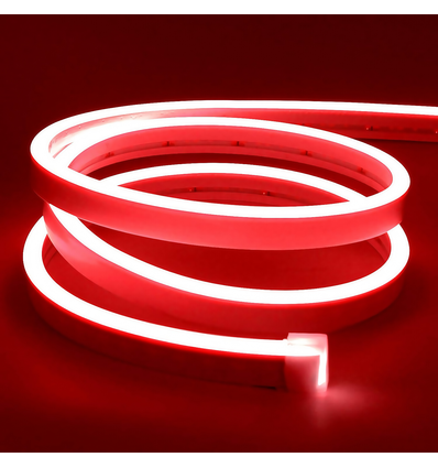 8W par mètre Rouge 8x16 CLIP-ON Neon Flex LED - 24V DC, IP67