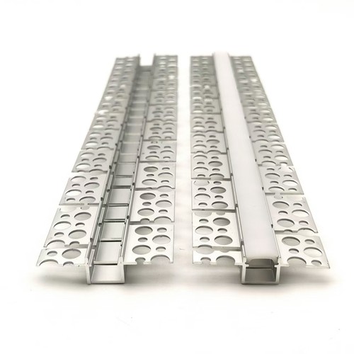Profilé aluminium flexible à encastrer pour ruban LED - 2 mètres, avec diffuseur