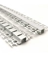 Profilé aluminium flexible à encastrer pour ruban LED - 2 mètres, avec diffuseur