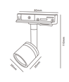 1-faset GU10 skinnespot - Hvid, uden lyskilde, 1F3W