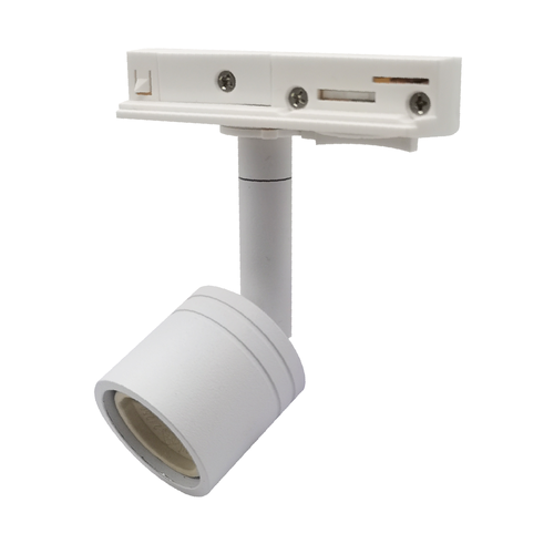 1-fase GU10 spanningsrail spot - Wit, zonder lichtbron, 1F3W