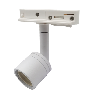 Spot sur rail monophasé GU10 - Blanc, sans source lumineuse, 1F3W