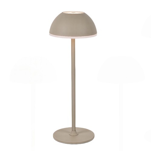 Lampe de table LED rechargeable Intérieur/extérieur - Beige, tactile dimmable, 3 en 1, IP54 extérieur