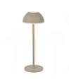 Lampe de table LED rechargeable Intérieur/extérieur - Beige, tactile dimmable, 3 en 1, IP54 extérieur