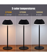 Opladelig LED bordlampe Inde/ude - Beige, touch dæmpbar, 3i1, IP54 udendørs