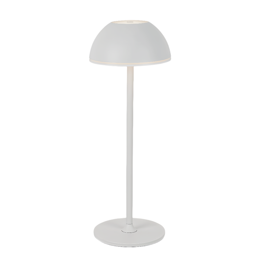 Lampe de table LED rechargeable intérieur/extérieur - Gris, tactile dimmable, 3 en 1, IP54 extérieur