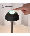 Oplaadbare LED tafellamp Binnen/buiten - Grijs, touch dimbaar, 3-in-1, IP54 buiten