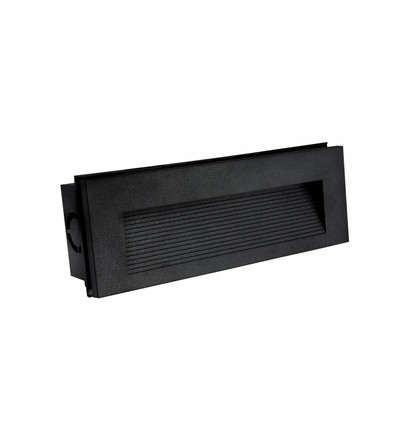 Éclairage d'escalier encastré 6W CCT - 3 températures de couleur, IP54, Noir, 23 x 8,4 x 5,2 cm, 230V