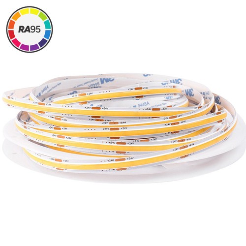 5m 4W/m 4000K RA95 Dot-free COB-LED strip - IP20, 320 LED/m, 24V, 5 års garanti