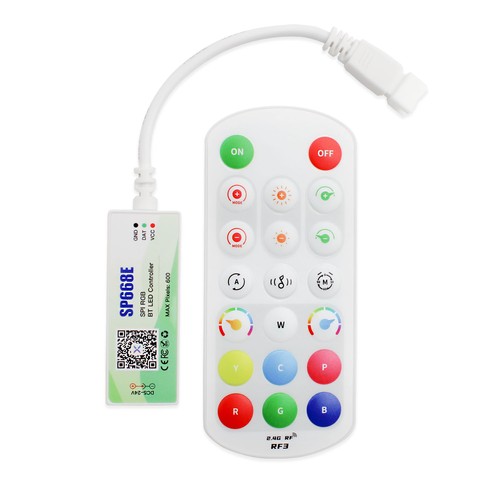 RGBIC 3-pin controller med fjernbetjening - Bluetooth, RF trådløs