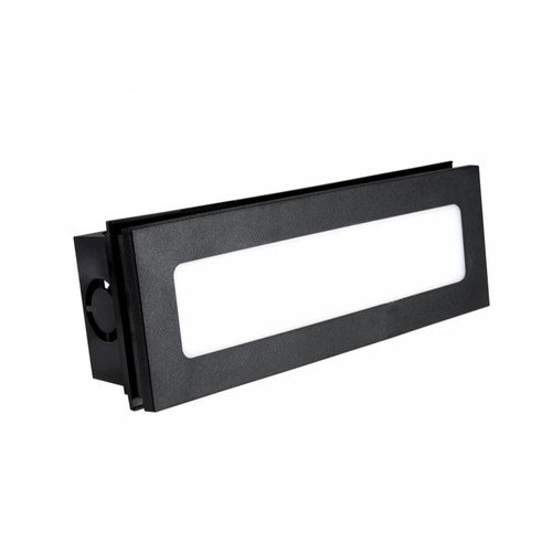 6W innfelt trappelys CCT - 3 lysfarger, IP54, Svart, 23 x 8,4 x 5,2cm, svart, 230V