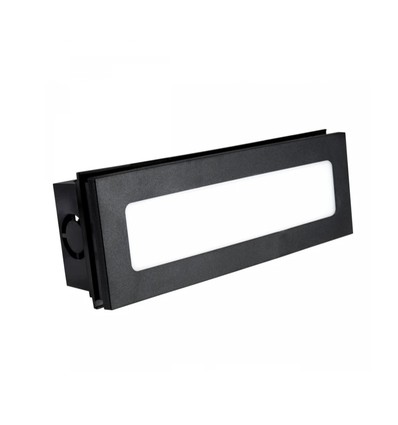6W infälld trappljus CCT - 3 ljusfärger, IP54, Svart, 23 x 8,4 x 5,2cm, svart, 230V