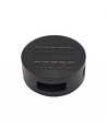 Solcelle vegglampe - IP54, rund, sort, roterbar, skumringssensor