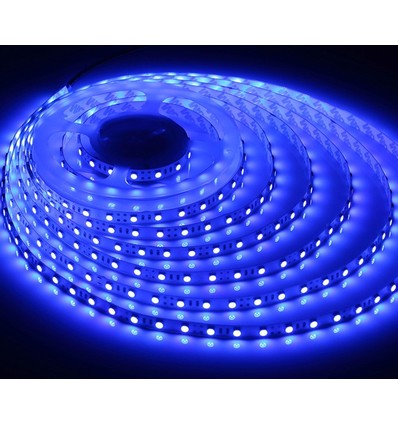 5m 10W/m Blå 450 nm LED-strip - 24V DC, IP20, 120 LED pr. meter