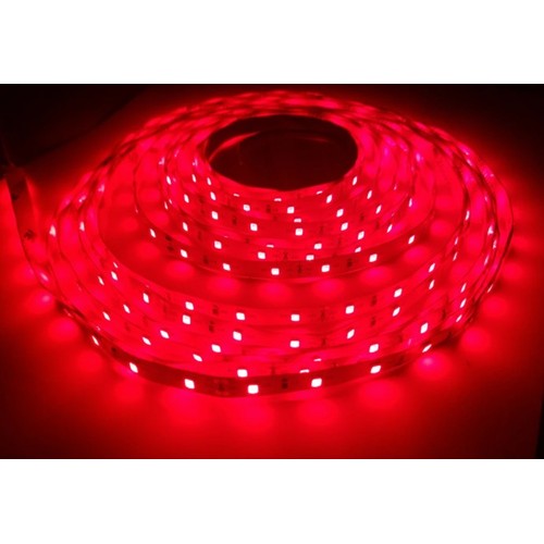 Ruban LED 5m 14W/m Rouge 660nm - 24V DC, IP20, 60 LED par mètre