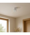 Spot de plafond LED 10W dimmable RA98 - Blanc, orientable, montage en saillie
