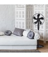 Ventilateur en acier 55W - avec pied rond de 410 mm, 4 boutons, 5 pales (16 pouces)