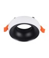 Downlight GU10 encastrable - Rond, cadre blanc, réflecteur noir, aluminium, IP20, Trou: Ø6 cm, Dimensions: Ø9,2 cm