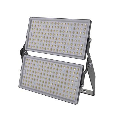 500W LED Breedstraler - 135lm/W, IP65, Zwarte behuizing, werklamp, 1m kabel