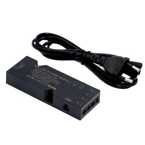 Strömförsörjning till bastu downlight - 18W, 6 utgångar, 24V, 135cm kabel