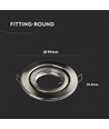 Spot encastrable GU10 - Nickel satiné, rond, Ø99 mm, perçage : Ø74 mm