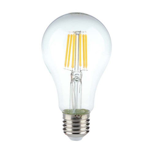 Ampoule LED filament E27 10W - A60, verre clair, 1055lm, 4000K